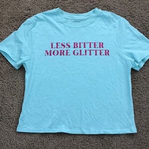Blue and Pink Glitter Tee